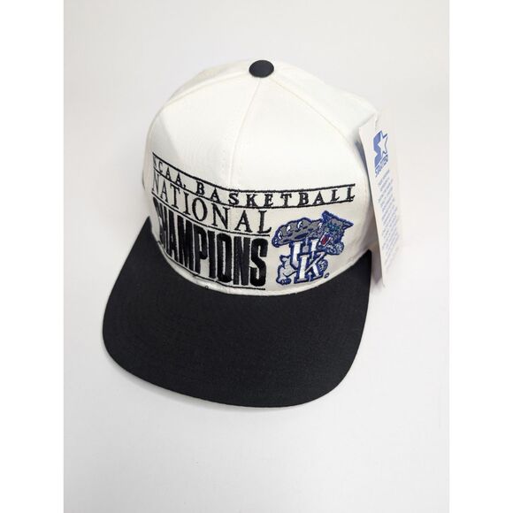 Vtg 1996 Kentucky Wildcats National Championship Starter SnapBack Hat Dead stock - Picture 2 of 14